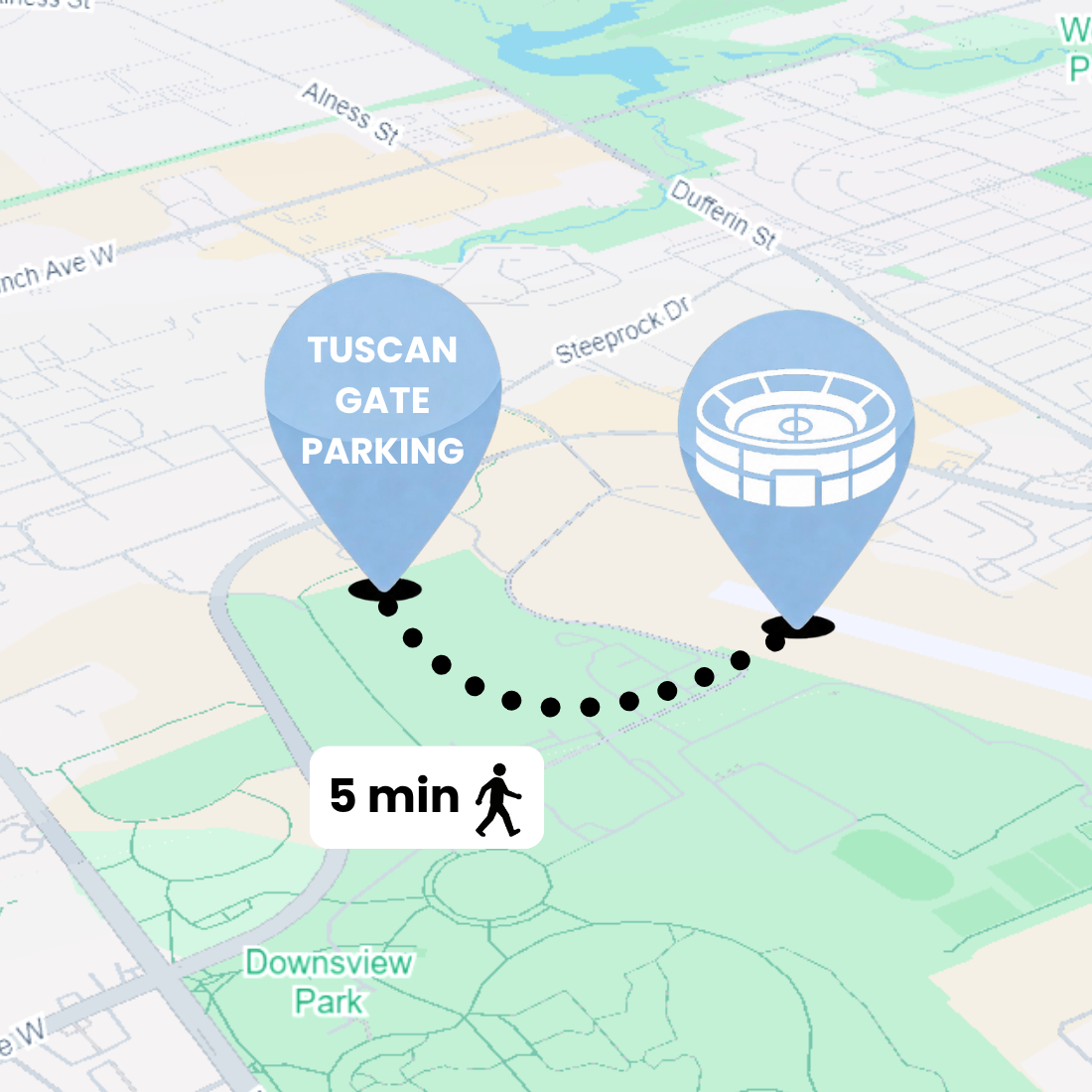 Rogers Stadium Toronto Parking at Tuscan Gate 