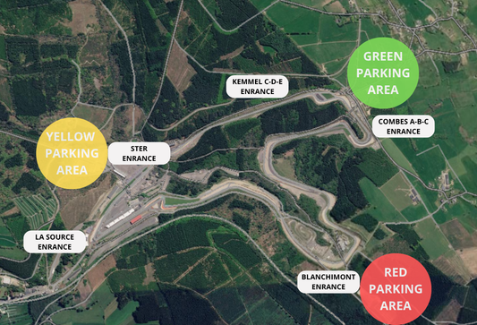 F1 Belgian Grand Prix 2027 · Circuit de Spa-Francorchamps · Yellow Parking · Parking Pass