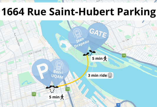 Rue Saint-Hubert parking map for F1 Canadian Grand Prix 2026