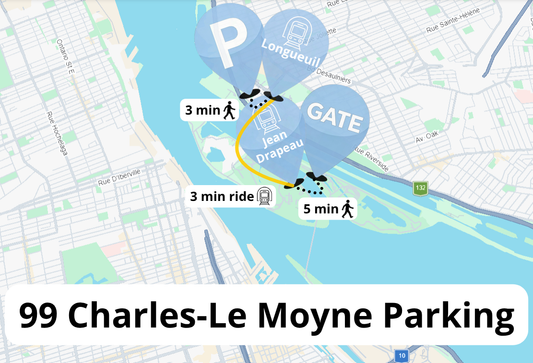 Place Charles-Le Moyne park and ride map for F1 Canadian Grand Prix 2026