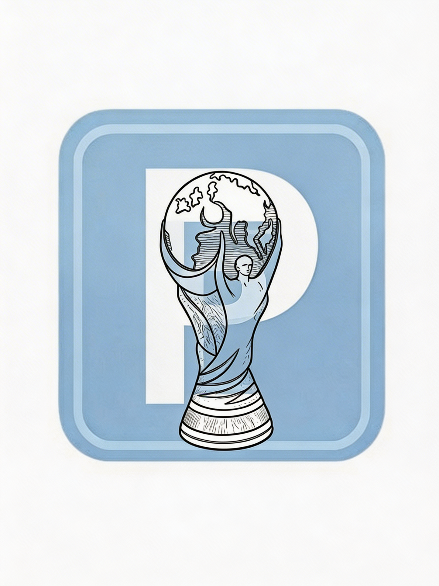 2026 World Cup Parking Passes at Miami Stadium collection icon showing World Cup trophy on blue parking symbol